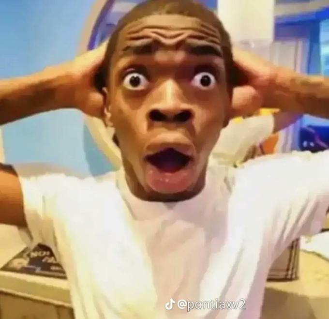 Shocked black guy blank meme template