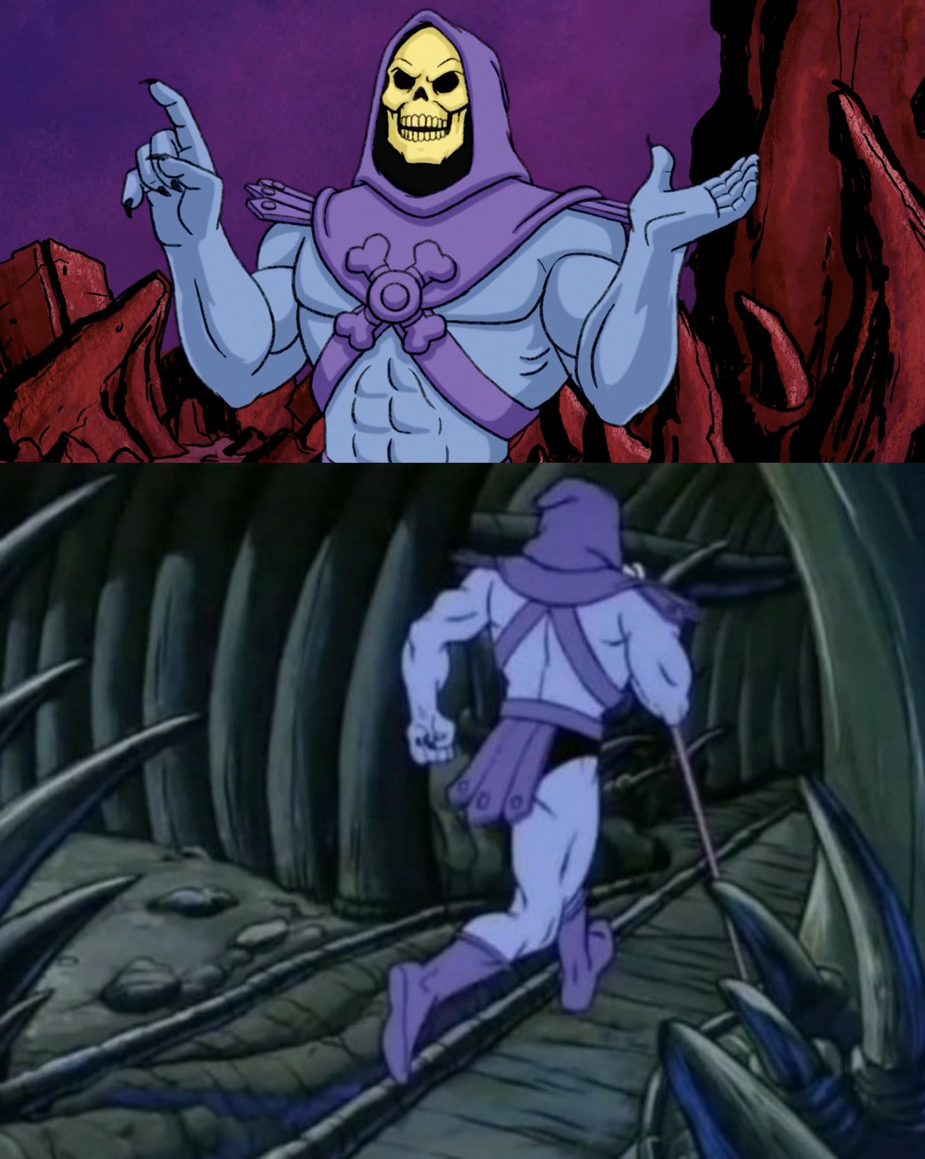 Skeletor until we meet again blank meme template