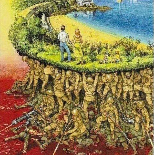 Soldiers hold up society blank meme template