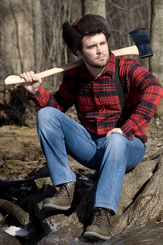 Solemn Lumberjack blank meme template