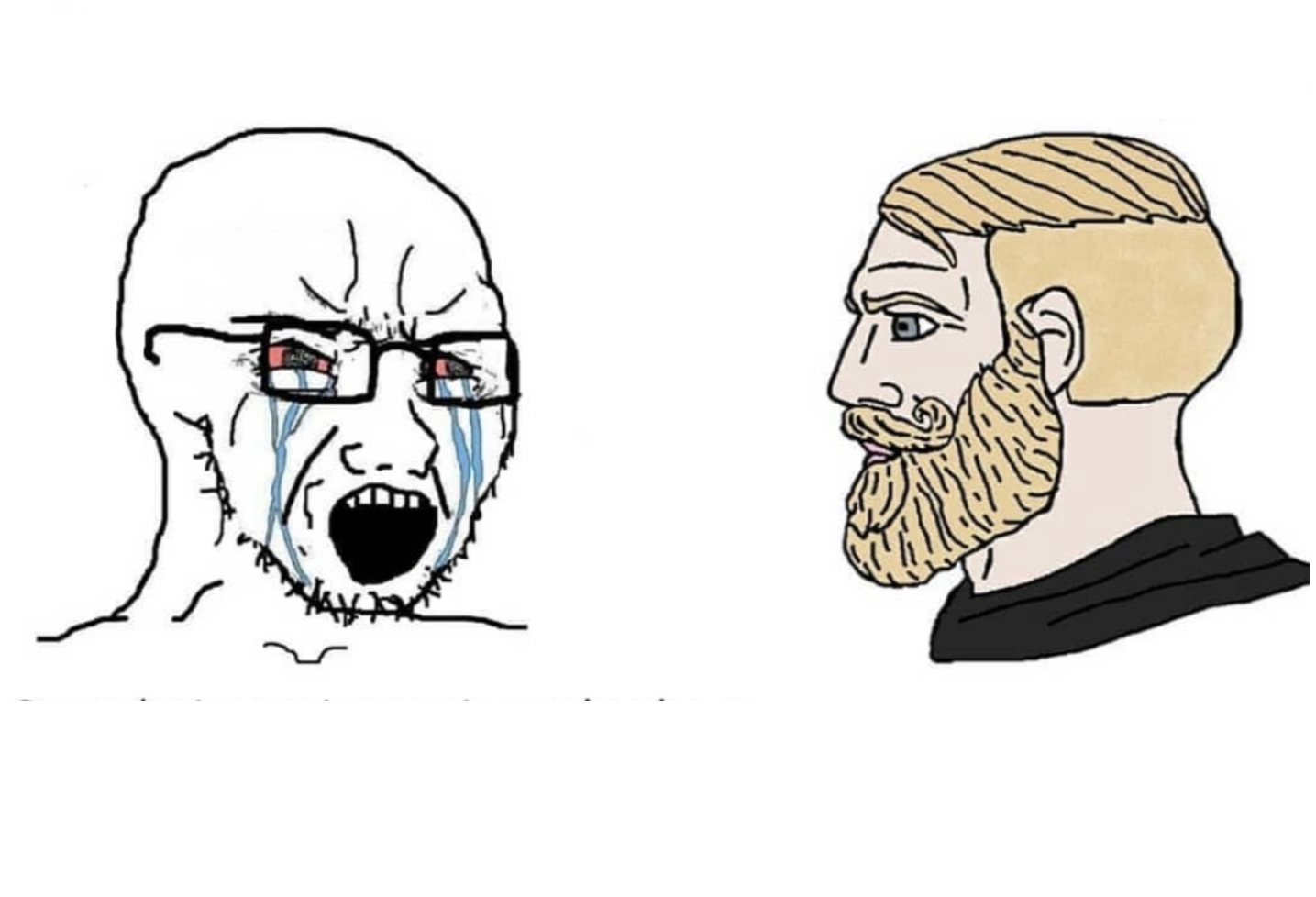 Soyboy Vs Yes Chad blank meme template