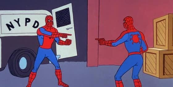 Spider Man Double blank meme template