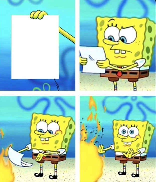 Spongebob yeet blank meme template
