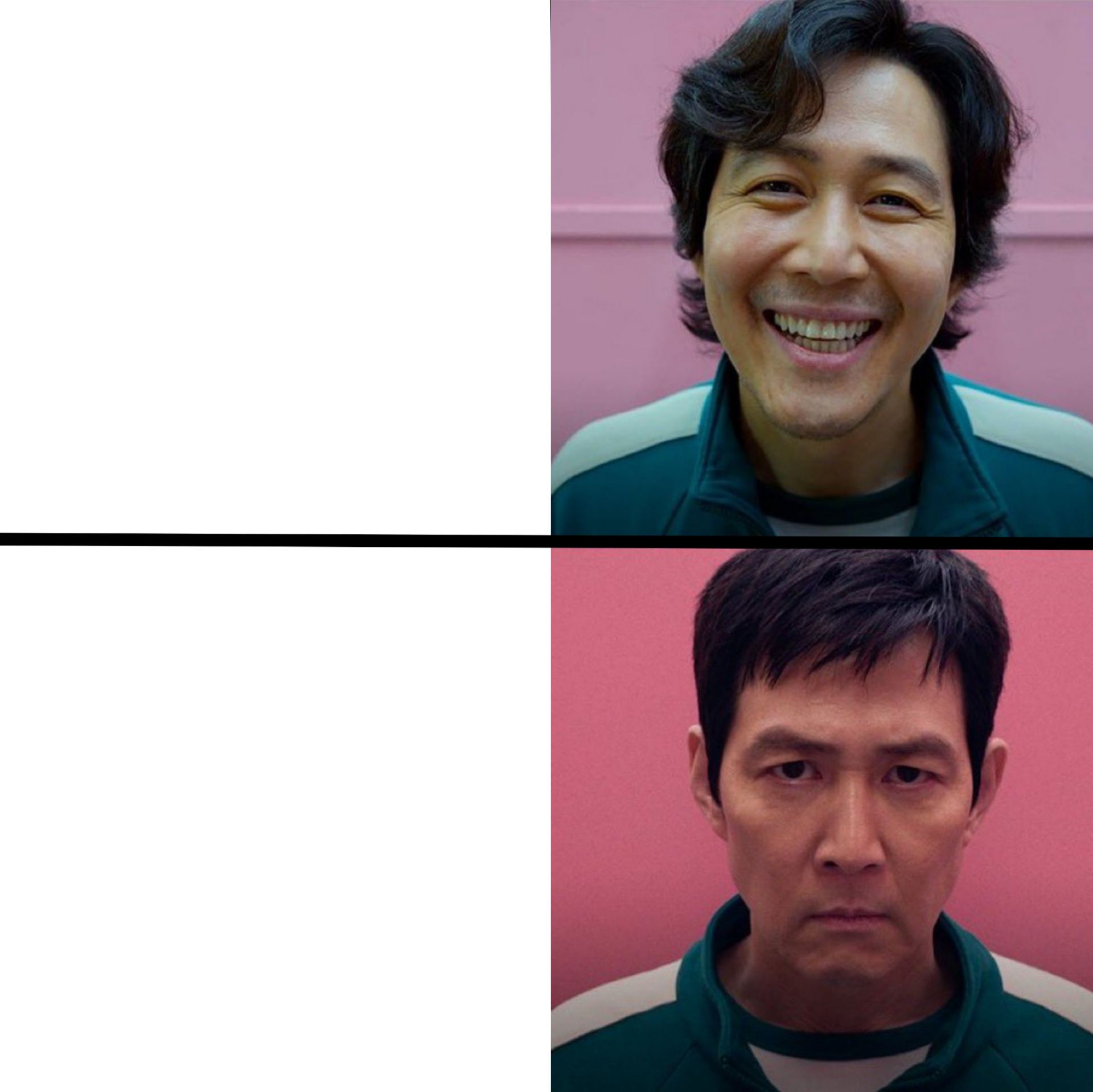 Squid Game (Season 1 vs Season 2) blank meme template