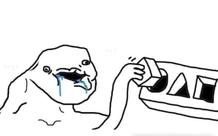 Stupid dumb drooling puzzle blank meme template