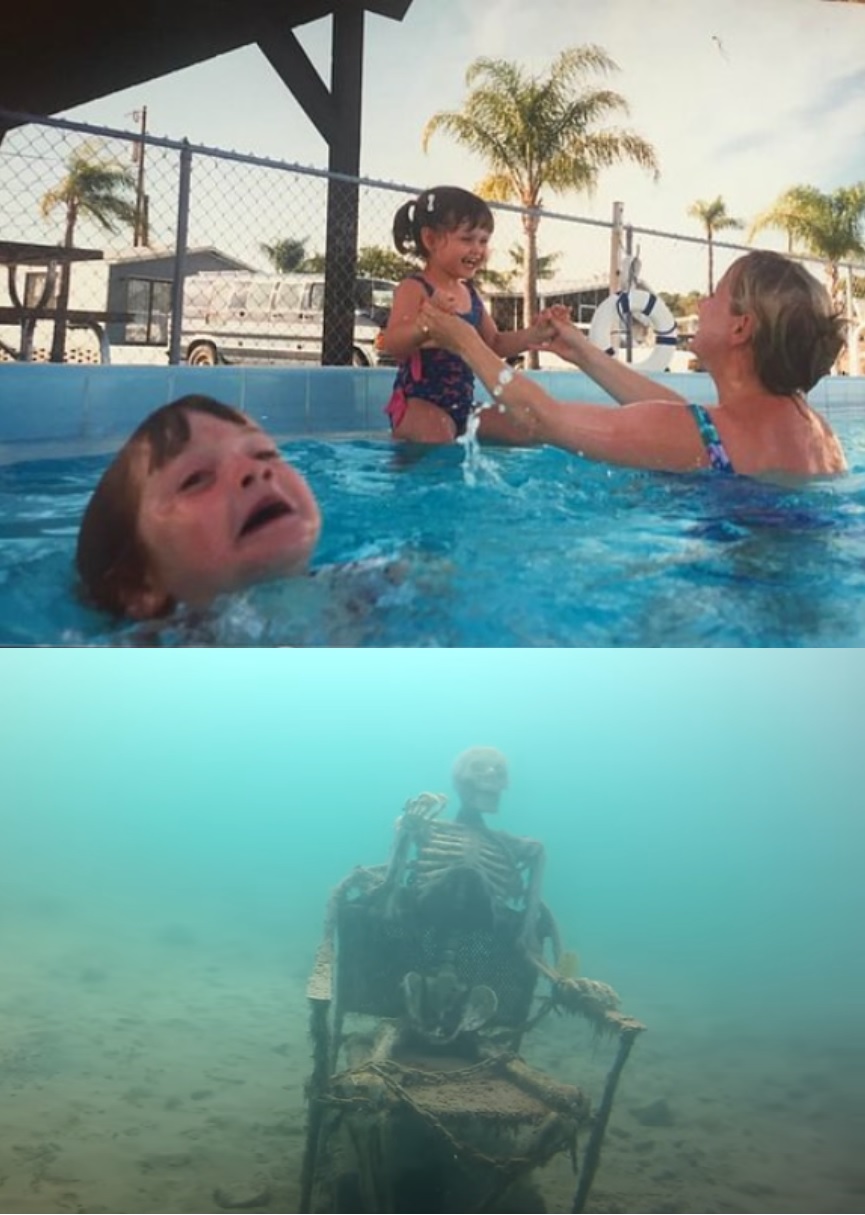 Swimming Pool Kids blank meme template