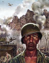 Thousand Yard Stare blank meme template
