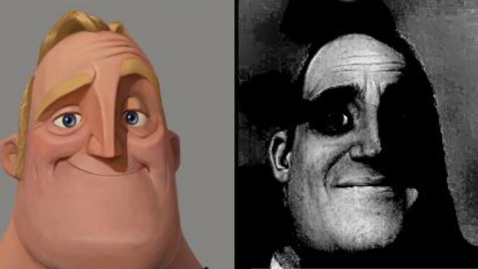 Traumatized Mr. Incredible blank meme template
