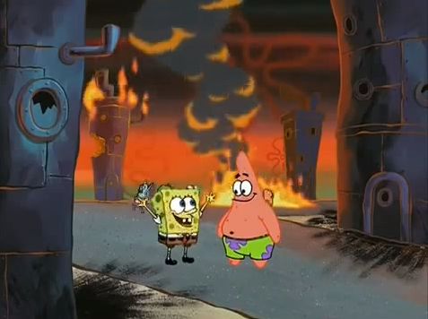 "We did it, Patrick! We saved the City!" blank meme template