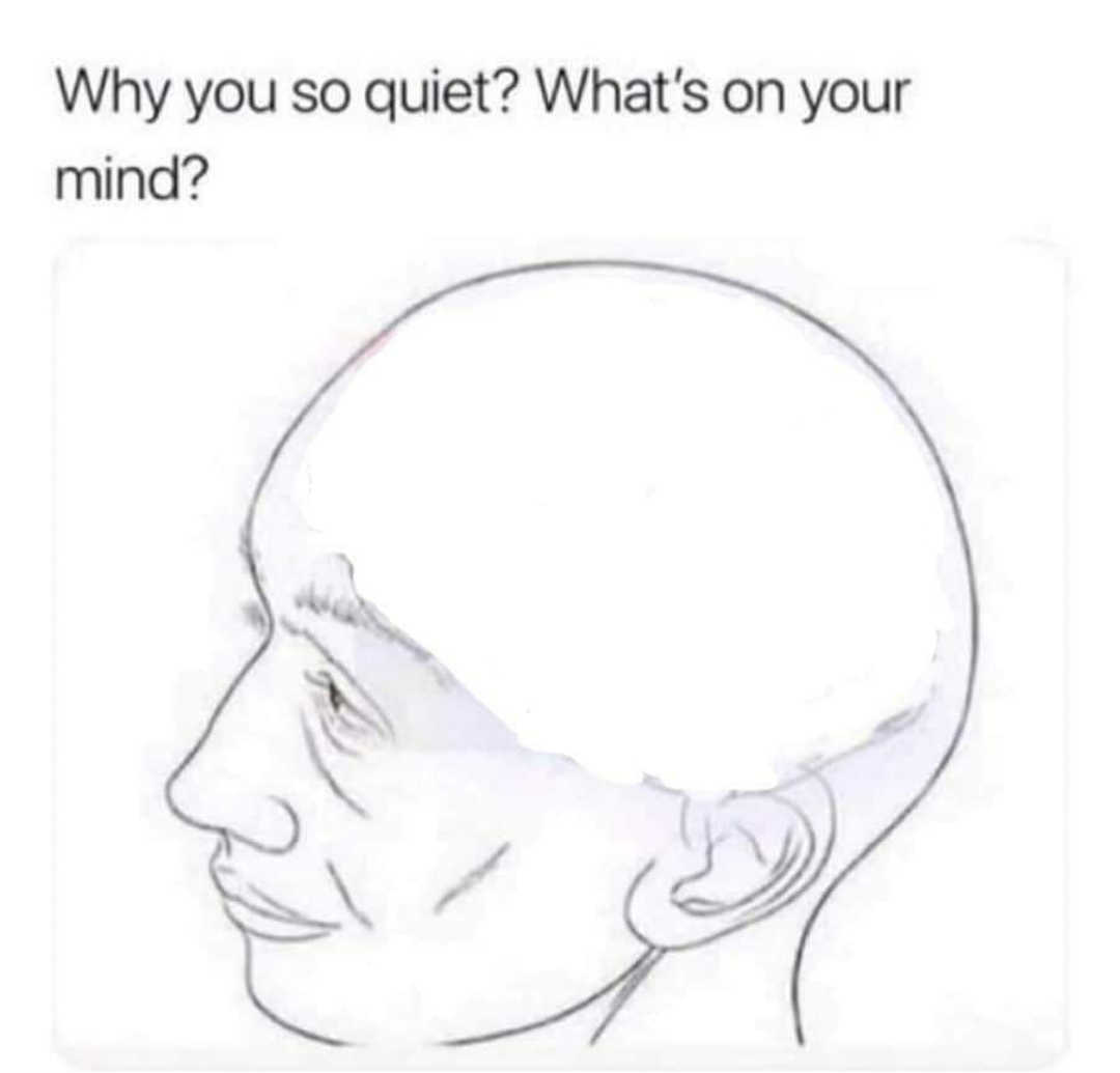 What's on your mind? blank meme template