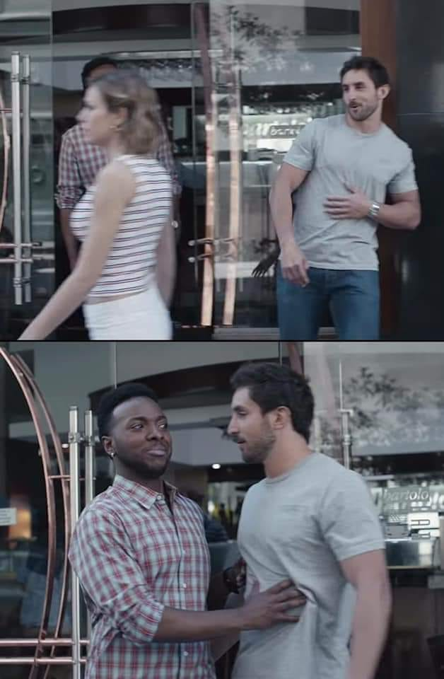 black guy stopping blank meme template