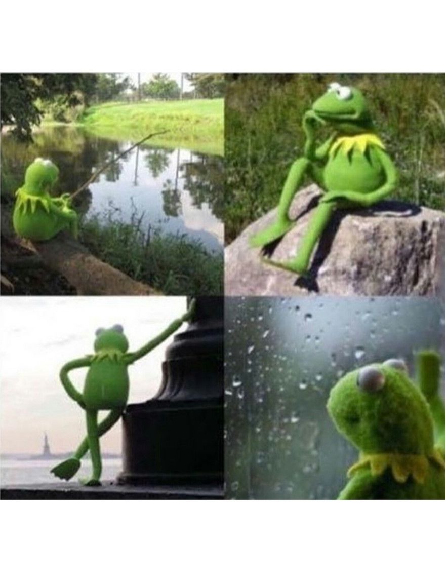 blank kermit waiting blank meme template
