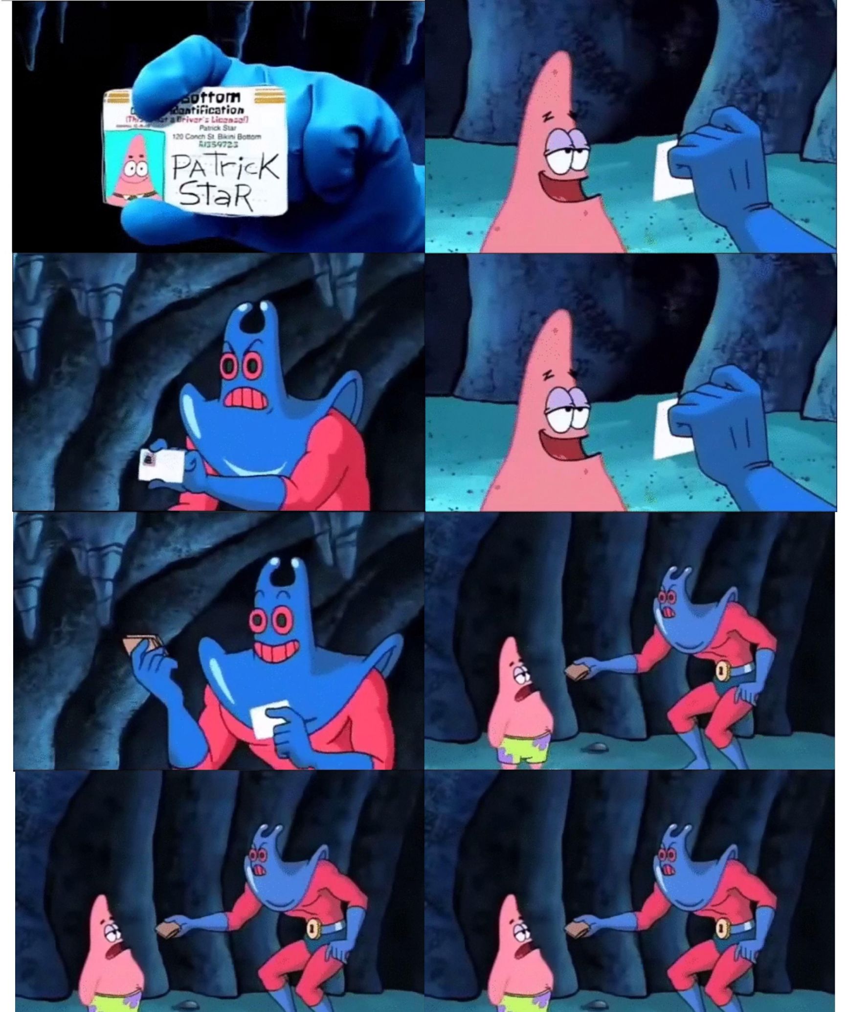 patrick not my wallet blank meme template