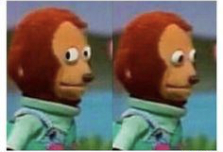 Side Eye Teddy blank meme template