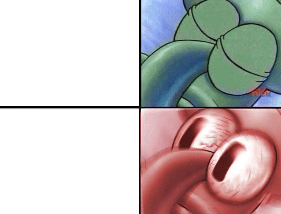 sleeping Squidward blank meme template