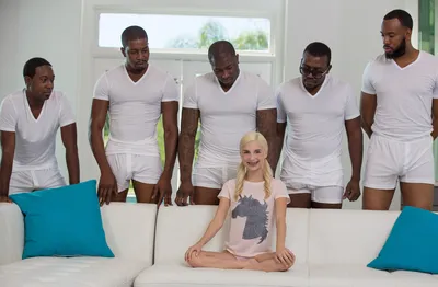 5 black guys and blonde meme template