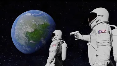 Always Has Been blank meme template
