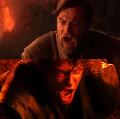 Anakin and Obi Wan blank meme template