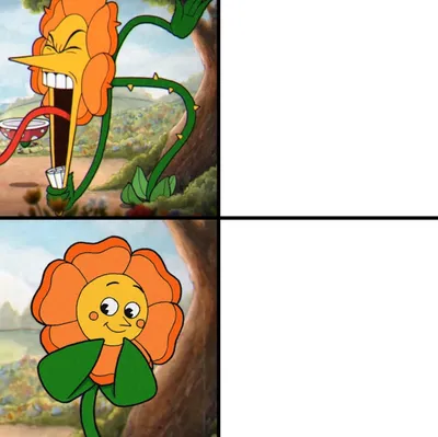 angry flower blank meme template