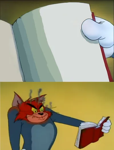 Angry Tom Reading Book blank meme template
