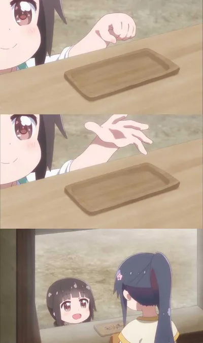 Anime girl buying blank meme template