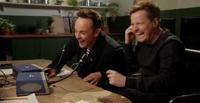 Ant and Dec laughing blank meme template