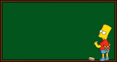 Bart Simpson - chalkboard blank meme template
