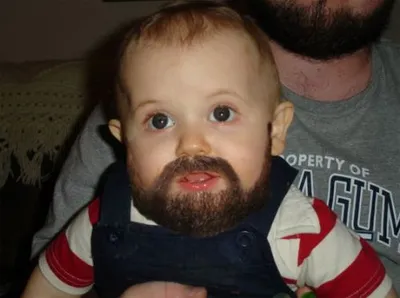 Beard Baby blank meme template