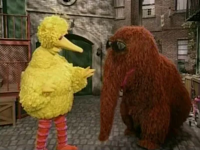 Big Bird And Snuffy blank meme template
