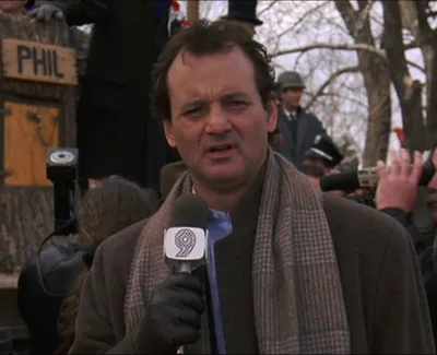 Bill Murray Groundhog Day blank meme template