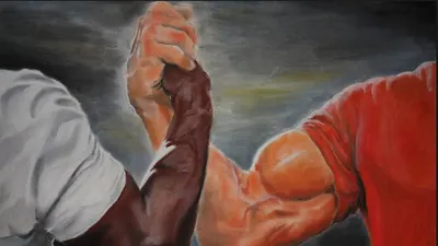 Black White Arms blank meme template