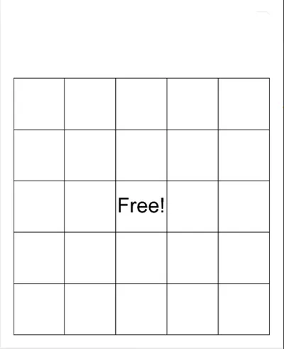 Blank Bingo blank meme template