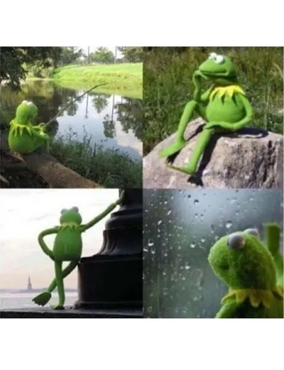 blank kermit waiting blank meme template