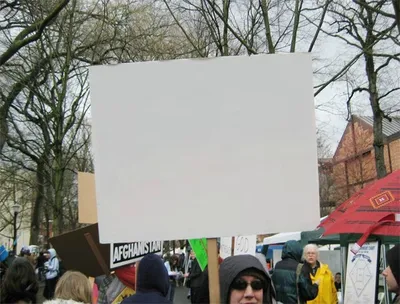 Blank protest sign blank meme template