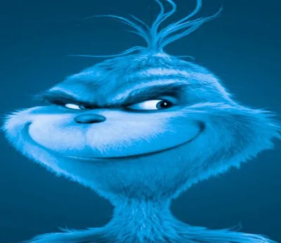 Blue Grinch blank meme template