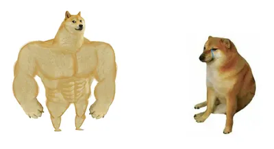 Buff Doge vs Crying Cheems blank meme template