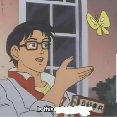 Butterfly man blank meme template