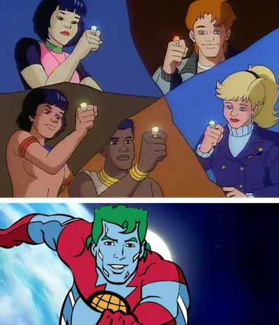 Captain planet with everybody blank meme template