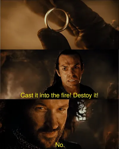 Cast It into the Fire blank meme template