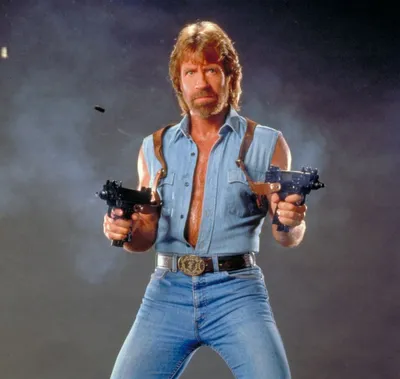 Chuck Norris Guns blank meme template