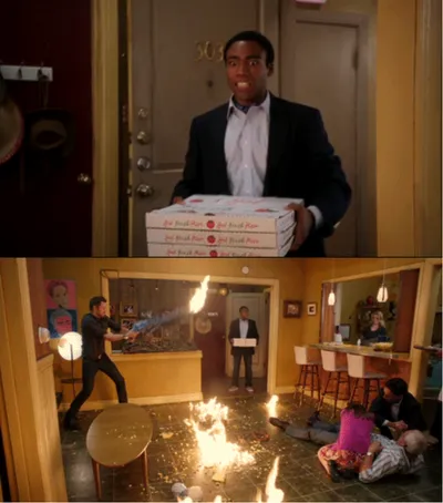 Community Fire Pizza Meme blank meme template