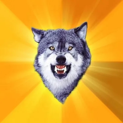 Courage Wolf blank meme template