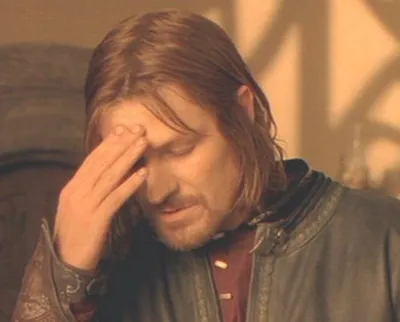 Frustrated Boromir blank meme template