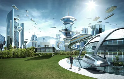 Futuristic Utopia blank meme template