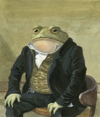 Gentleman frog blank meme template