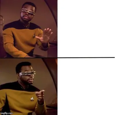 Geordi Drake blank meme template