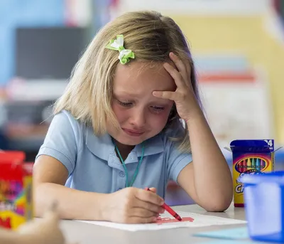 Girl crying while drawing blank meme template