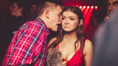 Guy talking to girl in club blank meme template