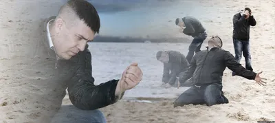 Guy with sand in the hands of despair blank meme template