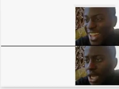 Happy then sad blank meme template